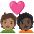 Couple With Heart Person Person Medium Skin Tone Dark Skin Tone Emoji from Noto Emoji Set