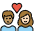 Couple With Heart Person Person Medium Skin Tone Light Skin Tone Emoji from OpenMoji Set