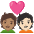 Couple With Heart Person Person Medium Skin Tone Light Skin Tone Emoji from Noto Emoji Set
