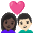 Couple With Heart Woman Man Dark Skin Tone Light Skin Tone Emoji from Noto Emoji Set