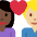 Couple With Heart Woman Man Dark Skin Tone Medium Light Skin Tone Emoji from Twemoji Set