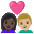 Couple With Heart Woman Man Dark Skin Tone Medium Light Skin Tone Emoji from Noto Emoji Set