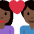 Couple With Heart Woman Man Dark Skin Tone Emoji from Twemoji Set