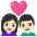 Couple With Heart Woman Man Light Skin Tone Emoji from Noto Emoji Set