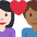 Couple With Heart Woman Man Light Skin Tone Medium Dark Skin Tone Emoji from Twemoji Set