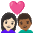 Couple With Heart Woman Man Light Skin Tone Medium Dark Skin Tone Emoji from Noto Emoji Set