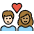 Couple With Heart Woman Man Light Skin Tone Medium Skin Tone Emoji from OpenMoji Set