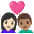 Couple With Heart Woman Man Light Skin Tone Medium Skin Tone Emoji from Noto Emoji Set