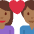 Couple With Heart Woman Man Medium Dark Skin Tone Emoji from Twemoji Set