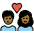 Couple With Heart Woman Man Medium Dark Skin Tone Emoji from OpenMoji Set
