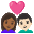Couple With Heart Woman Man Medium Dark Skin Tone Light Skin Tone Emoji from Noto Emoji Set