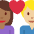 Couple With Heart Woman Man Medium Dark Skin Tone Medium Light Skin Tone Emoji from Twemoji Set