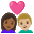 Couple With Heart Woman Man Medium Dark Skin Tone Medium Light Skin Tone Emoji from Noto Emoji Set