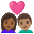 Couple With Heart Woman Man Medium Dark Skin Tone Medium Skin Tone Emoji from Noto Emoji Set