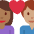 Couple With Heart Woman Man Medium Dark Skin Tone Medium Skin Tone Emoji from Twemoji Set