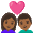 Couple With Heart Woman Man Medium Dark Skin Tone Emoji from Noto Emoji Set