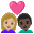 Couple With Heart Woman Man Medium Light Skin Tone Dark Skin Tone Emoji from Noto Emoji Set