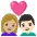 Couple With Heart Woman Man Medium Light Skin Tone Light Skin Tone Emoji from Noto Emoji Set