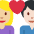 Couple With Heart Woman Man Medium Light Skin Tone Light Skin Tone Emoji from Twemoji Set