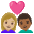 Couple With Heart Woman Man Medium Light Skin Tone Medium Dark Skin Tone Emoji from Noto Emoji Set
