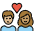 Couple With Heart Woman Man Medium Light Skin Tone Medium Skin Tone Emoji from OpenMoji Set