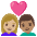 Couple With Heart Woman Man Medium Light Skin Tone Medium Skin Tone Emoji from Noto Emoji Set