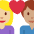 Couple With Heart Woman Man Medium Light Skin Tone Medium Skin Tone Emoji from Twemoji Set