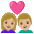 Couple With Heart Woman Man Medium Light Skin Tone Emoji from Noto Emoji Set