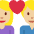 Couple With Heart Woman Man Medium Light Skin Tone Emoji from Twemoji Set