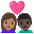 Couple With Heart Woman Man Medium Skin Tone Dark Skin Tone Emoji from Noto Emoji Set