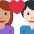 Couple With Heart Woman Man Medium Skin Tone Light Skin Tone Emoji from Twemoji Set