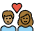 Couple With Heart Woman Man Medium Skin Tone Medium Dark Skin Tone Emoji from OpenMoji Set
