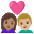 Couple With Heart Woman Man Medium Skin Tone Medium Light Skin Tone Emoji from Noto Emoji Set