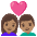 Couple With Heart Woman Man Medium Skin Tone Emoji from Noto Emoji Set