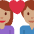 Couple With Heart Woman Man Medium Skin Tone Emoji from Twemoji Set