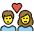 Couple With Heart Woman Man Emoji from OpenMoji Set
