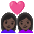 Couple With Heart Woman Woman Dark Skin Tone Emoji from Noto Emoji Set