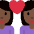 Couple With Heart Woman Woman Dark Skin Tone Emoji from Twemoji Set