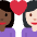 Couple With Heart Woman Woman Dark Skin Tone Light Skin Tone Emoji from Twemoji Set