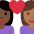 Couple With Heart Woman Woman Dark Skin Tone Medium Dark Skin Tone Emoji from Twemoji Set