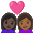 Couple With Heart Woman Woman Dark Skin Tone Medium Dark Skin Tone Emoji from Noto Emoji Set