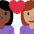 Couple With Heart Woman Woman Dark Skin Tone Medium Skin Tone Emoji from Twemoji Set