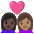 Couple With Heart Woman Woman Dark Skin Tone Medium Skin Tone Emoji from Noto Emoji Set