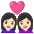 Couple With Heart Woman Woman Light Skin Tone Emoji from Noto Emoji Set