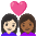 Couple With Heart Woman Woman Light Skin Tone Medium Dark Skin Tone Emoji from Noto Emoji Set