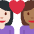 Couple With Heart Woman Woman Light Skin Tone Medium Dark Skin Tone Emoji from Twemoji Set