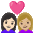 Couple With Heart Woman Woman Light Skin Tone Medium Light Skin Tone Emoji from Noto Emoji Set