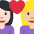 Couple With Heart Woman Woman Light Skin Tone Medium Light Skin Tone Emoji from Twemoji Set