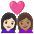 Couple With Heart Woman Woman Light Skin Tone Medium Skin Tone Emoji from Noto Emoji Set