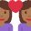 Couple With Heart Woman Woman Medium Dark Skin Tone Emoji from Twemoji Set